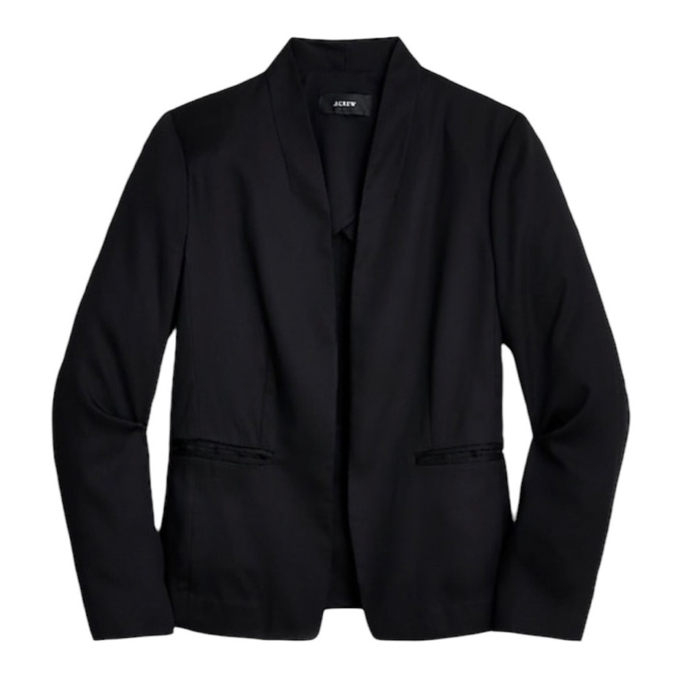 J. Crew Women's Black Open-Front Blazer, Size 2